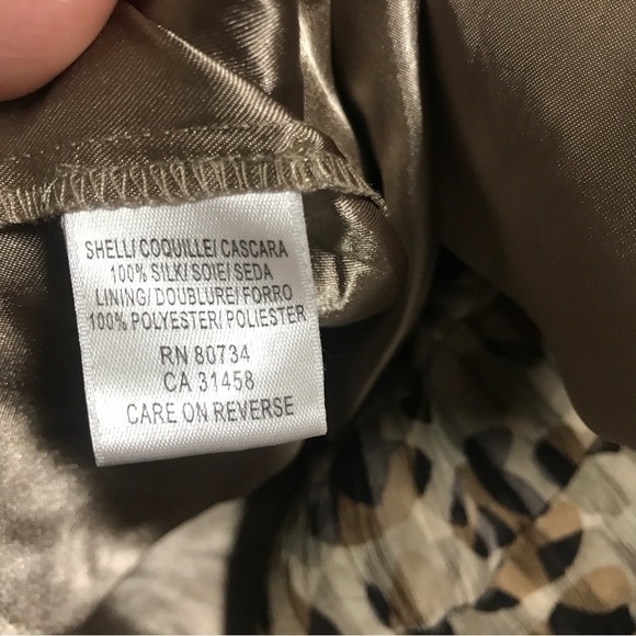 Bcbgmaxazria silk brown circle pattern mini dress - Picture 9 of 10